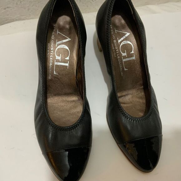 AGL pumps women’s size 36.5 Black low heels - Picture 1 of 10